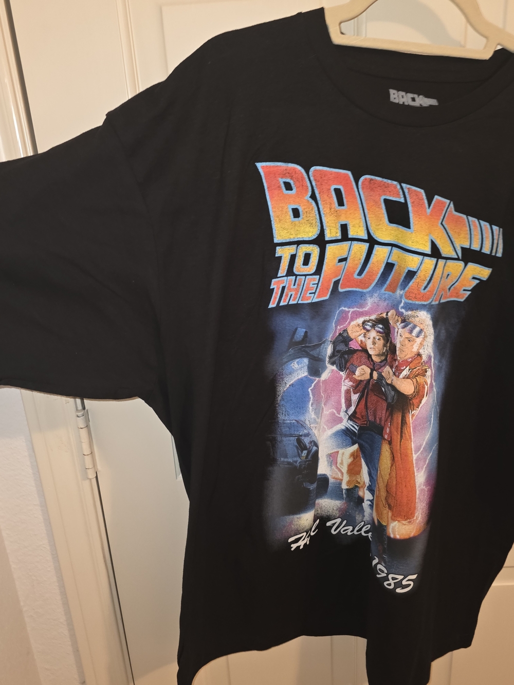 Back to the Future Graphic Short Sleeve Tee - Black - Picture 8 of 8